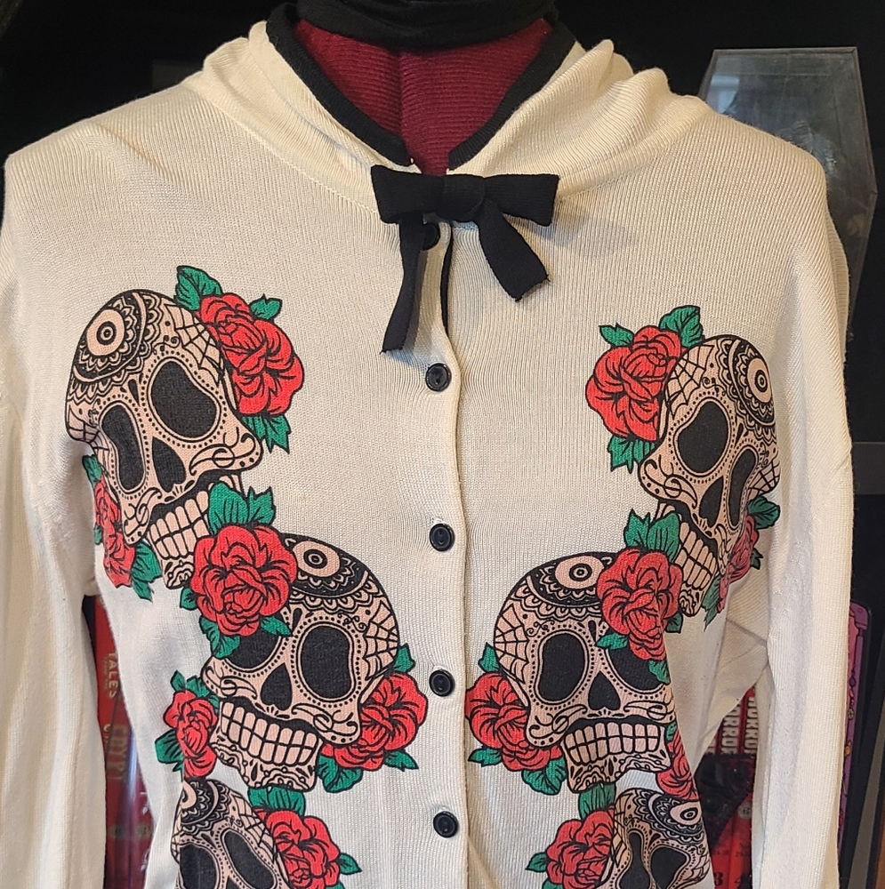 Folter Rockabilly Pinup Cardigan Sweater - Picture 4 of 7